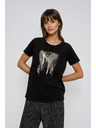 Moodo Блуза с принт черна Moodo