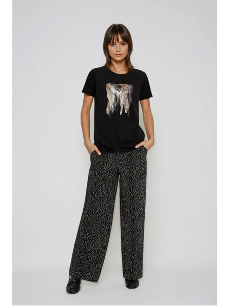 Moodo Блуза с принт черна Moodo