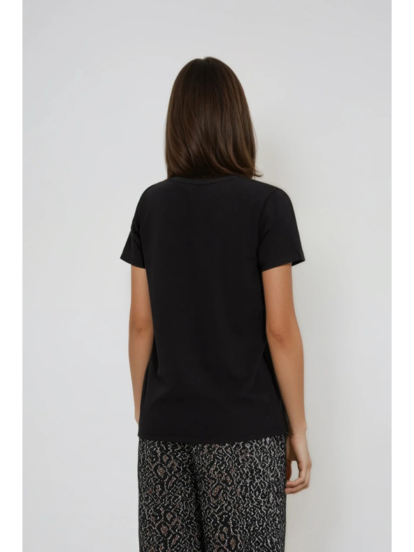 Moodo Блуза с принт черна Moodo