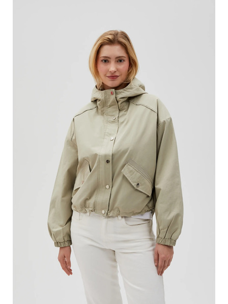 Moodo Късо яке с качулка маслинено Moodo