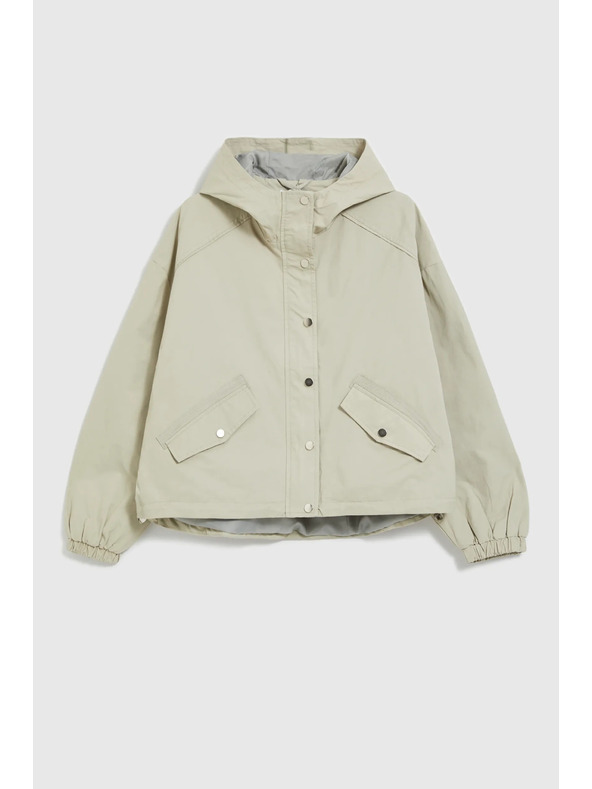 Moodo Късо яке с качулка маслинено Moodo