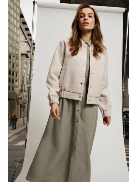 Moodo Бежов дамски бомбер Moodo