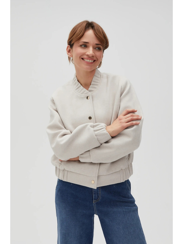 Moodo Бежов дамски бомбер Moodo