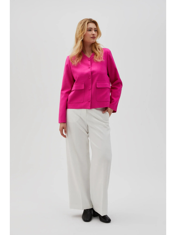 Moodo Яке с копчета в цвят фуксия Moodo