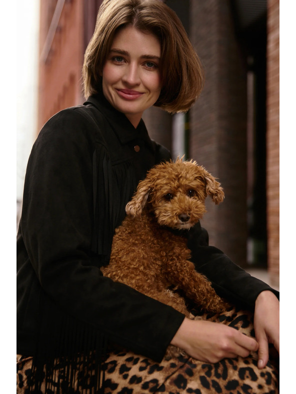 Moodo Черно яке с ресни Moodo