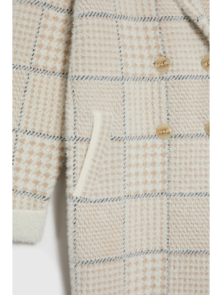 Moodo Палто на каре бежово Moodo