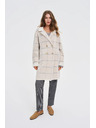 Moodo Палто на каре бежово Moodo