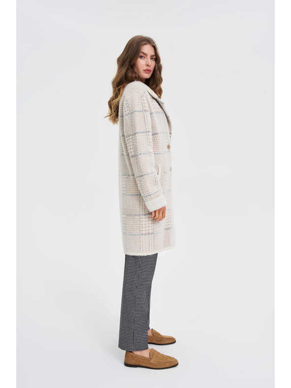 Moodo Палто на каре бежово Moodo