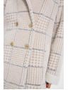 Moodo Палто на каре бежово Moodo
