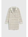 Moodo Палто на каре бежово Moodo