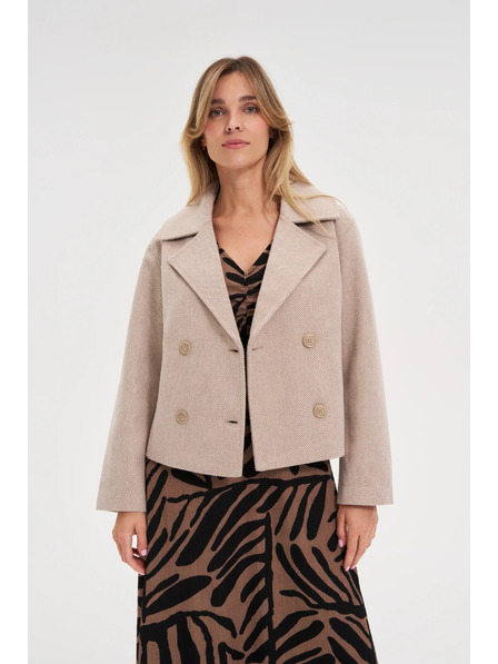 Moodo Късо бежово палто Moodo