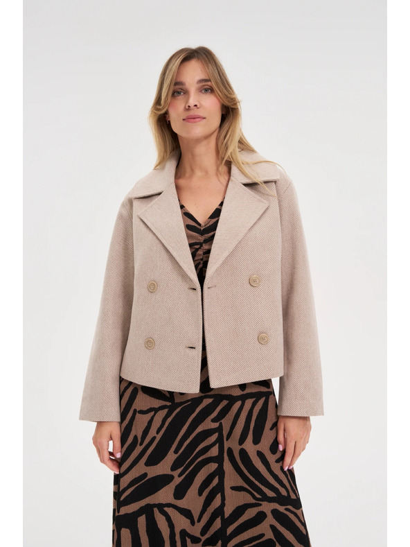 Moodo Късо бежово палто Moodo