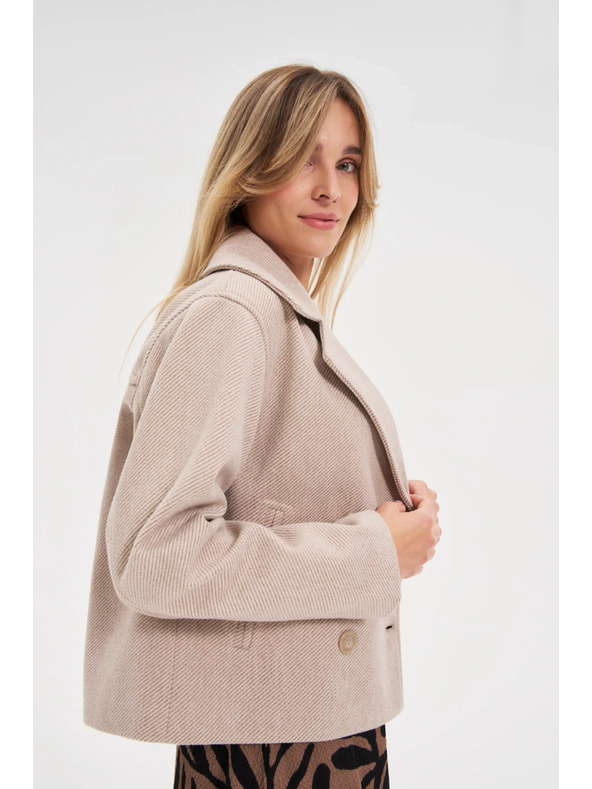 Moodo Късо бежово палто Moodo