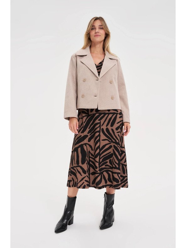 Moodo Късо бежово палто Moodo