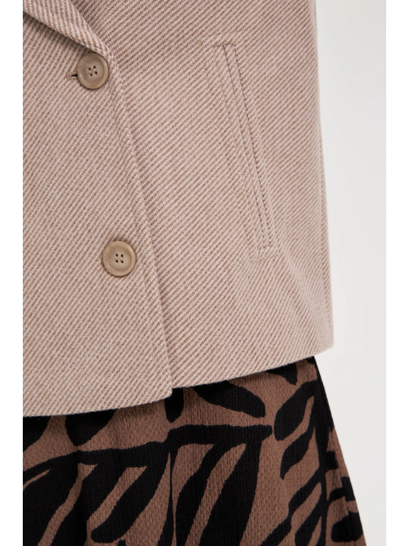 Moodo Късо бежово палто Moodo