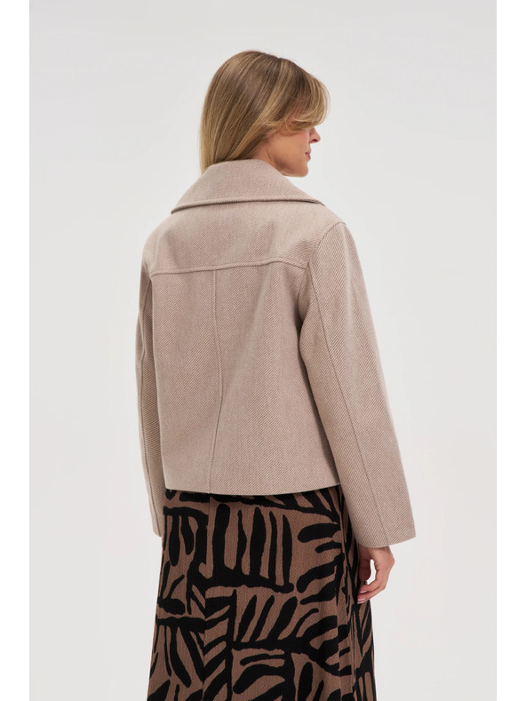 Moodo Късо бежово палто Moodo