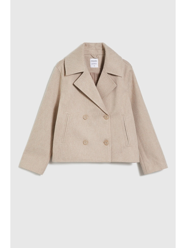 Moodo Късо бежово палто Moodo