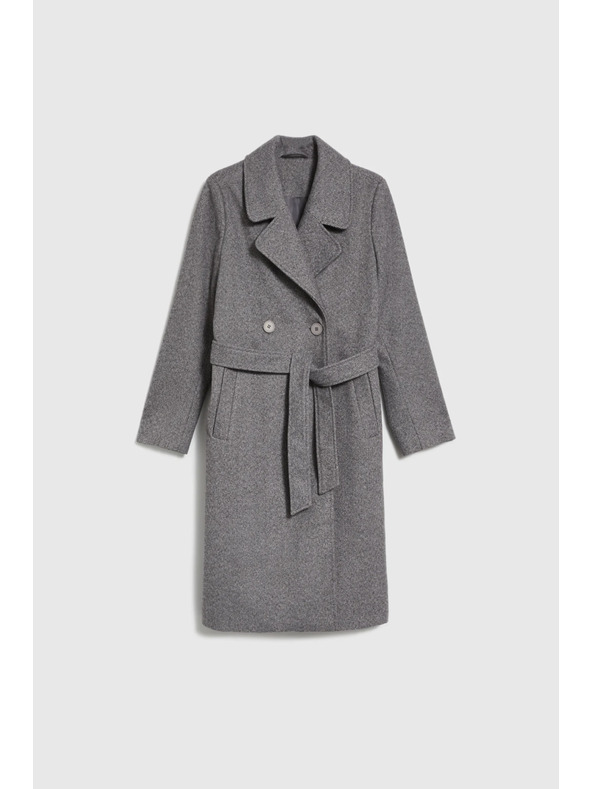 Moodo Палто с колан сиво Moodo
