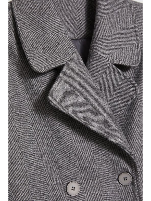 Moodo Палто с колан сиво Moodo