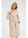 Moodo Палто с колан бежово Moodo