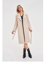 Moodo Палто с колан бежово Moodo