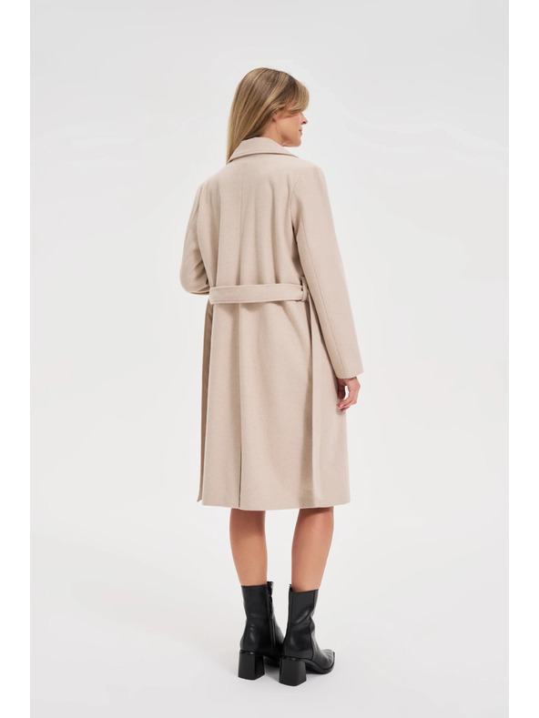 Moodo Палто с колан бежово Moodo