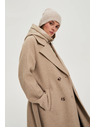 Moodo Дълго палто с качулка бежово Moodo