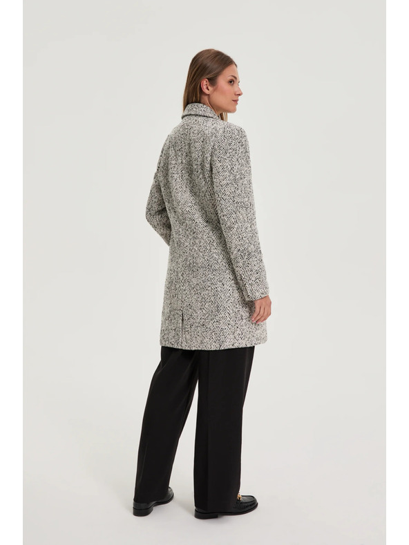 Moodo Палто рибена кост сиво Moodo