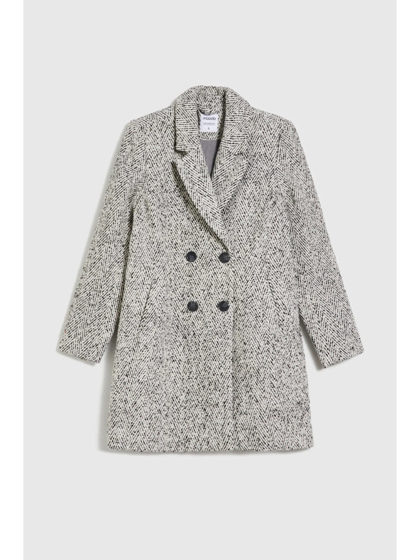 Moodo Палто рибена кост сиво Moodo