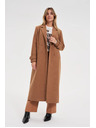 Moodo Дълго палто кафяво Moodo