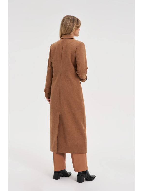 Moodo Дълго палто кафяво Moodo