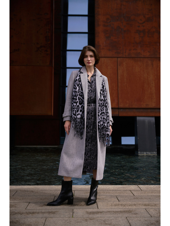 Moodo Дълго палто сиво Moodo