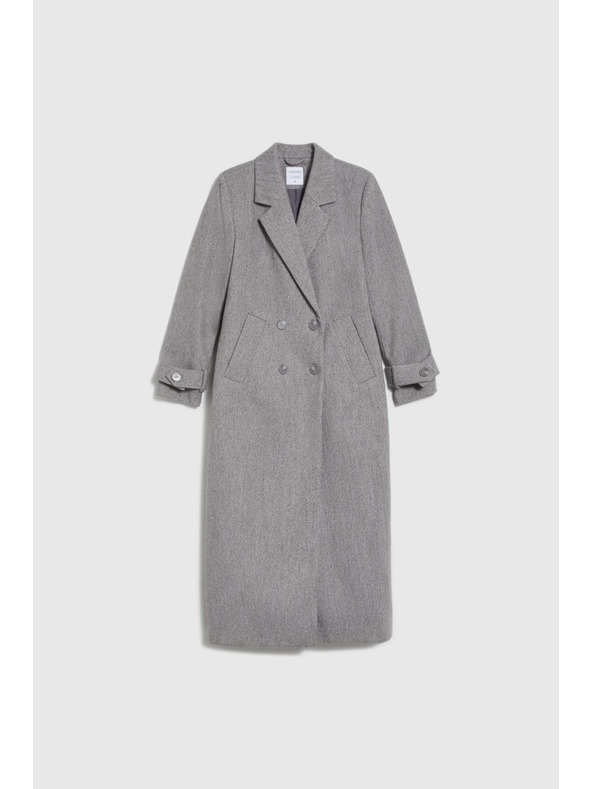 Moodo Дълго палто сиво Moodo