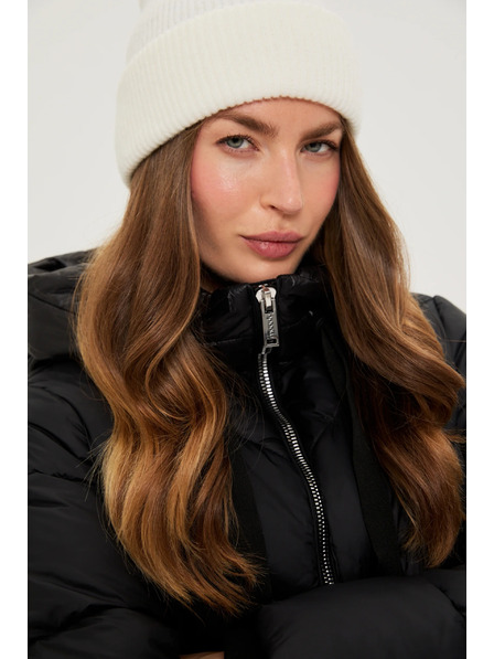 Moodo Подплатено яке с качулка черно Moodo