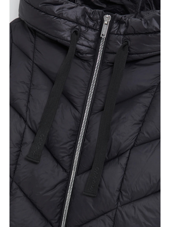 Moodo Подплатено яке с качулка черно Moodo