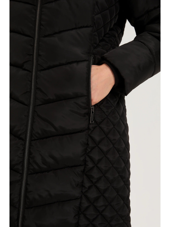 Moodo Яке с подплатена качулка черно Moodo