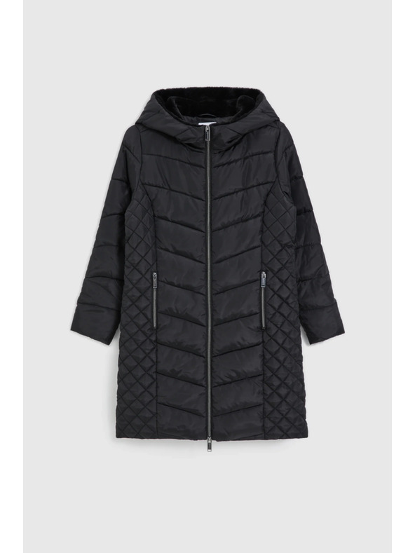 Moodo Яке с подплатена качулка черно Moodo