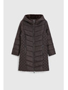 Moodo Яке с подплатена качулка кафяво Moodo