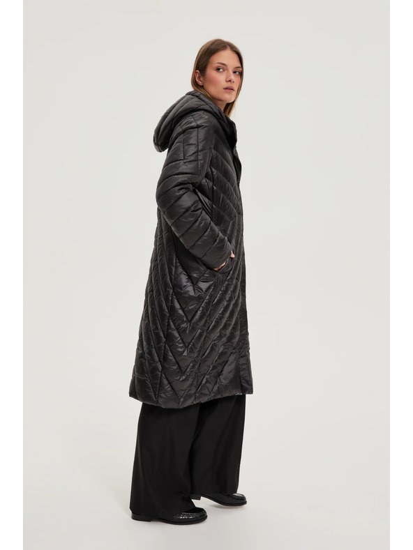 Moodo Дълго яке черно Moodo