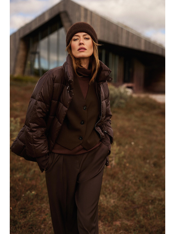 Moodo Стегнато яке кафяво Moodo