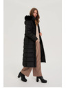 Moodo Дълго яке с качулка черно Moodo