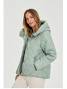 Moodo Стегнато яке с качулка маслиненозелено Moodo