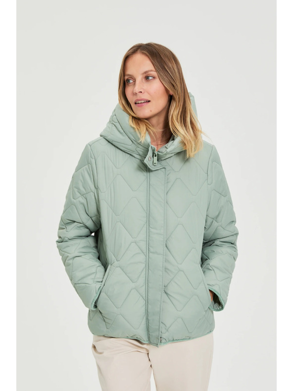 Moodo Стегнато яке с качулка маслиненозелено Moodo
