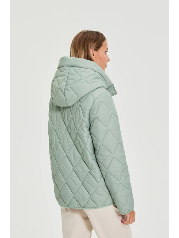 Moodo Стегнато яке с качулка маслиненозелено Moodo