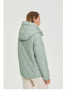 Moodo Стегнато яке с качулка маслиненозелено Moodo