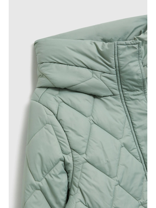 Moodo Стегнато яке с качулка маслиненозелено Moodo