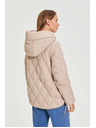 Moodo Стегнато яке с качулка бежово Moodo