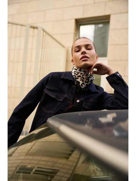 Moodo Тъмносиньо дънково яке Moodo