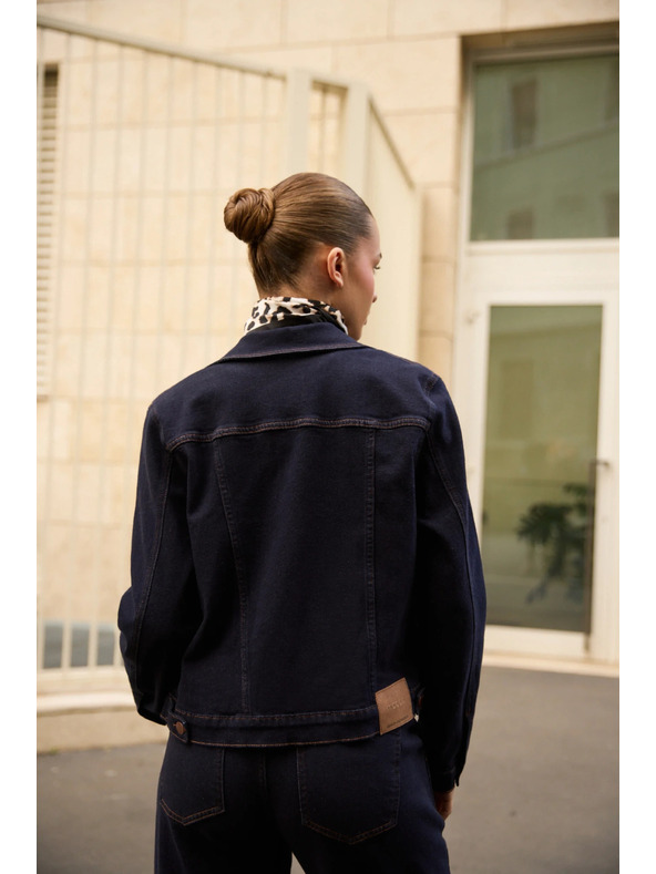 Moodo Тъмносиньо дънково яке Moodo