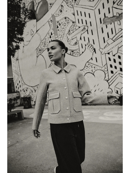 Moodo Късо яке сиво Moodo